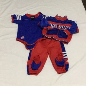 Adidas Pistons sweat suit with matching booties